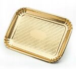 TACKA CUKIERNICZA CATERINGOWA Papierowa Złota 31x22,5cm