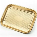 TACKA CUKIERNICZA CATERINGOWA Papierowa Złota 31x22,5cm