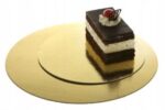OKRĄGŁY PODKŁAD PODKŁADKA Podtalerz Pod Talerz Tort Ciasto Złoty 28 cm 1szt - obrazek 8