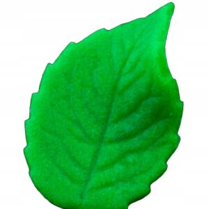 OZDOBNE LIŚCIE CUKROWE 4 cm zielone 10szt