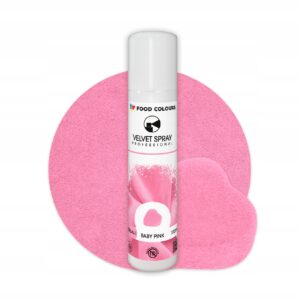 Zamsz Spożywczy W Sprayu Food Colours VELVET SPRAY BABY PINK Różowy 100ml