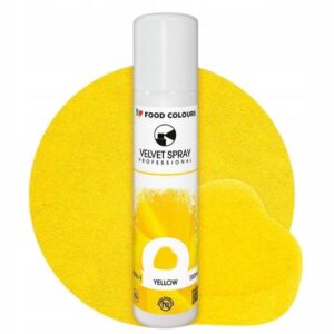 Zamsz Spożywczy W Sprayu Food Colours VELVET SPRAY YELLOW żółty 100ml