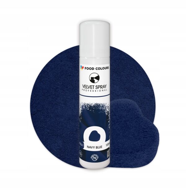 Zamsz Spożywczy W Sprayu Food Colours VELVET SPRAY NAVY BLUE Granat 100ml