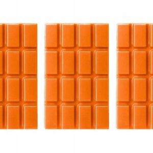 DEKORACJA CZEKOLADOWA - Mini Tabliczka Pomarańczowa 3szt