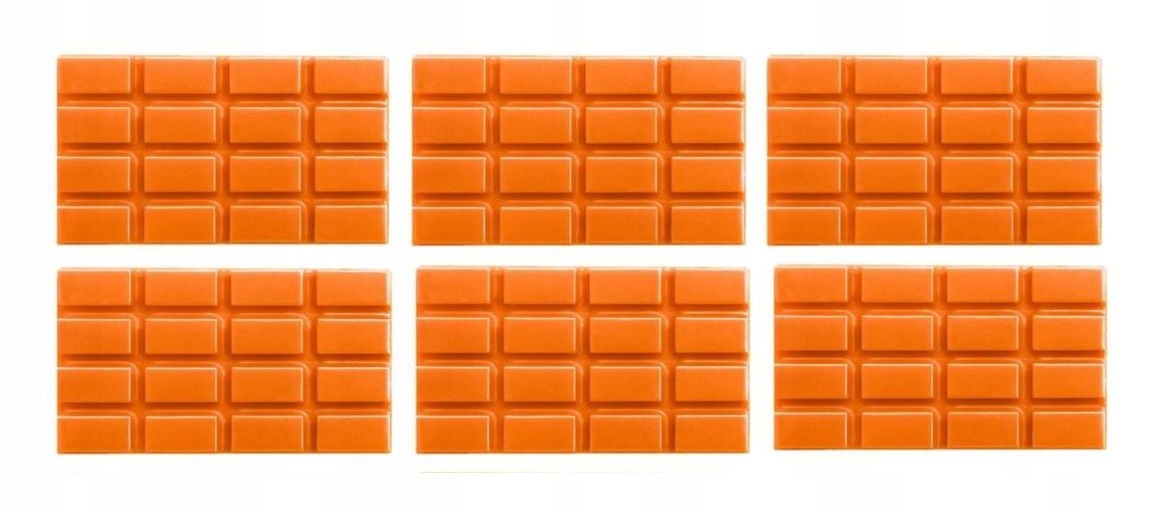 DEKORACJA CZEKOLADOWA - Mini Tabliczka Pomarańczowa 6szt