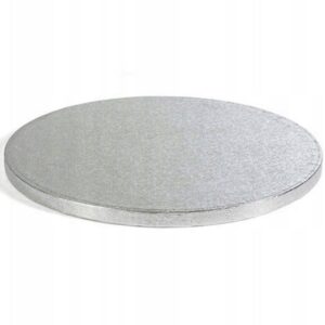 PODKŁAD POD TORT CIASTO SREBRNY GRUBY 1,2 - 28 cm 12mm 1szt