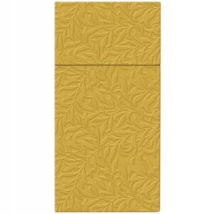 SERWETKI PAPIEROWE KIESZONKI NA SZTUĆCE Tłoczony Wzór Floral Złote 40x40cm