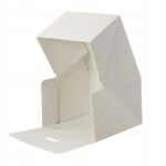 MAŁY KARTON KARTONIK PUDEŁKO NA Ciasto Ciastka Tort Biały - 15x15x10 cm - obrazek 2