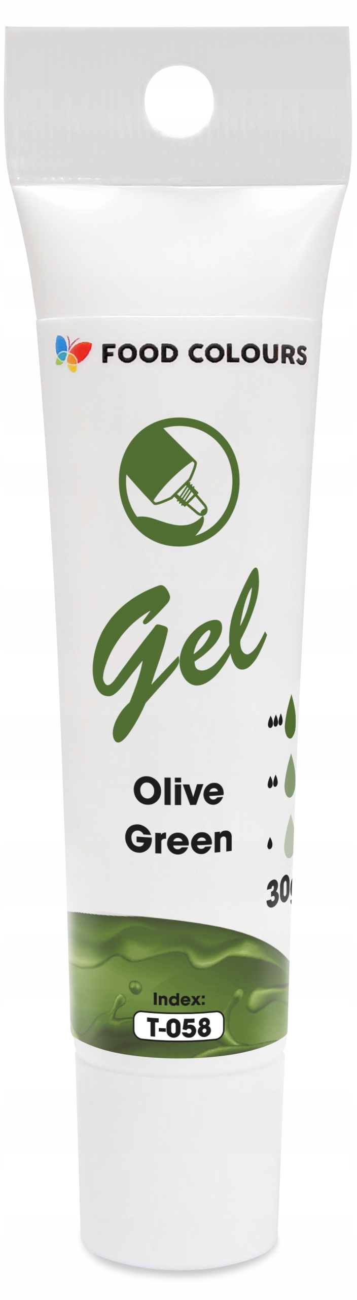BARWNIK SPOŻYWCZY W ŻELU Food Colours T-058 Olive Green Oliwkowy 30g