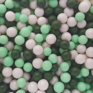 PEREŁKI CUKROWE KULE CUKROWE Kulki mix biało-zielony 10mm 50g