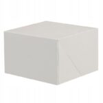 MAŁY KARTON KARTONIK PUDEŁKO NA Ciasto Ciastka Tort Biały - 15x15x10 cm