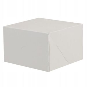 MAŁY KARTON KARTONIK PUDEŁKO NA Ciasto Ciastka Tort Biały - 15x15x10 cm