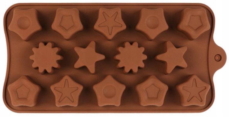 Silikonowa Forma do Czekolady Pralinki - gwiazdki mix