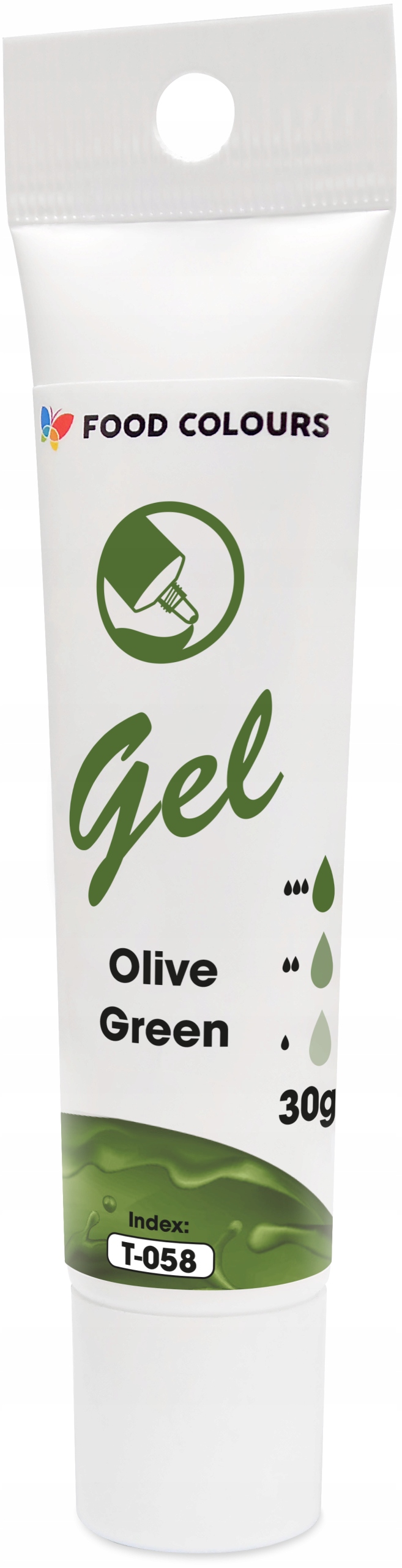 BARWNIK SPOŻYWCZY W ŻELU Food Colours T-058 Olive Green Oliwkowy 30g