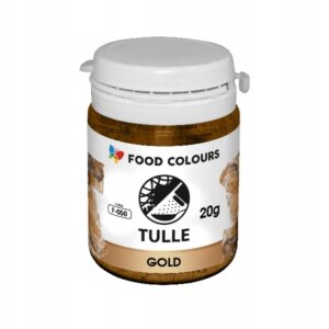 Tiul w proszku jadalny złoty do dekoracji TULLE GOLD - 20g