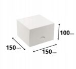 MAŁY KARTON KARTONIK PUDEŁKO NA Ciasto Ciastka Tort Biały - 15x15x10 cm - obrazek 3