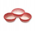 FOREMKI PAPILOTKI 55x30mm biało-czerwone 100 szt - obrazek 2