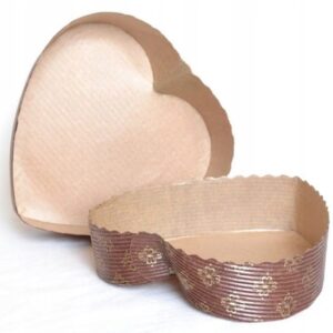 FORMA PAPIEROWA DO PIECZENIA małe serce (100g) 13x3,5cm 2szt