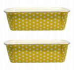 FORMA PAPIEROWA DO PIECZENIA prostokątna Polka Żółta 200x70x65 2szt