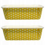 FORMA PAPIEROWA DO PIECZENIA prostokątna Polka Żółta 200x70x65 2szt