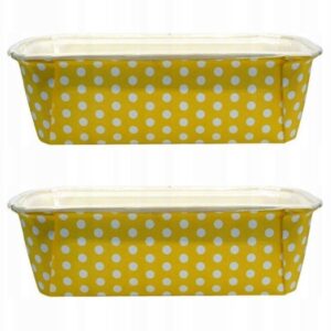 FORMA PAPIEROWA DO PIECZENIA prostokątna Polka Żółta 200x70x65 2szt