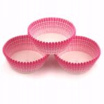 FOREMKI PAPILOTKI 55x30mm biało-różowe 100 szt