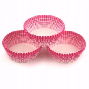 FOREMKI PAPILOTKI 55x30mm biało-różowe 100 szt