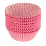 FOREMKI PAPILOTKI do muffinek sztywne Różowe 50x30mm 100szt Papil
