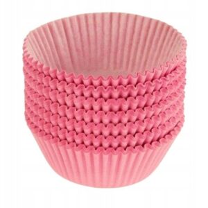 FOREMKI PAPILOTKI do muffinek sztywne Różowe 50x30mm 100szt Papil