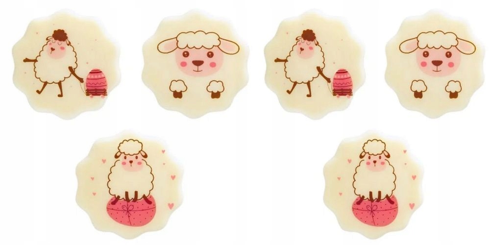 dekoracje czekoladowe owieczki