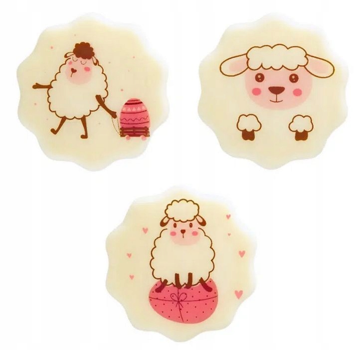 dekoracje czekoladowe wielkanoc owieczki