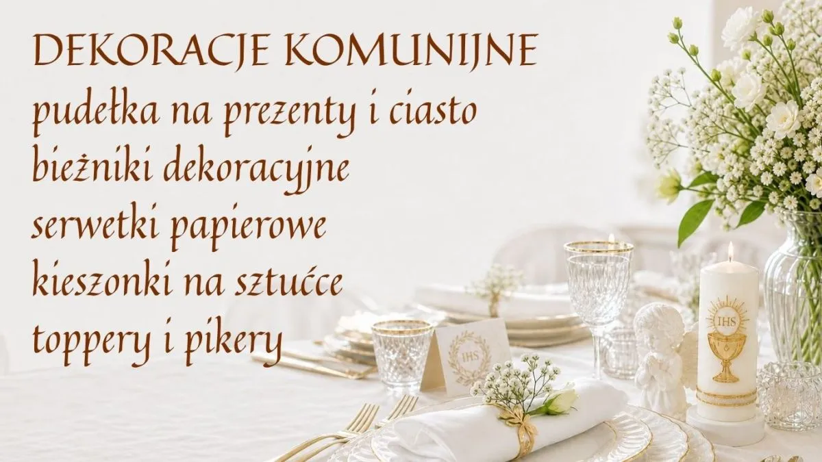 komunia dekoracje