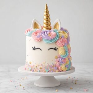 dekoracje jednorożec tort