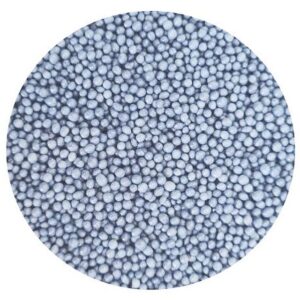 Posypka cukrowa maczek perłowy ice blue 50g – lodowo-srebrzyste kuleczki z połyskiem