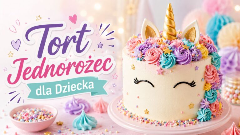 Tort jednorożec dla dzieci przepis › Udanewypieki Tort jednorożec dla dzieci przepis