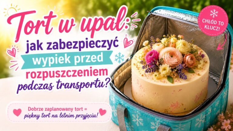 Tort z kwiatami transportowany w torbie termicznej – jak zabezpieczyć tort przed rozpuszczeniem podczas transportu w upalne dni