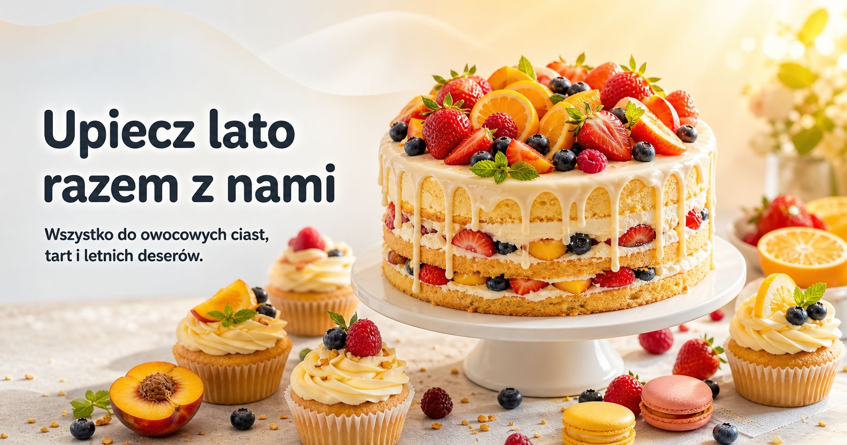 upiecz lato razem z nami, torty babeczki z owocami